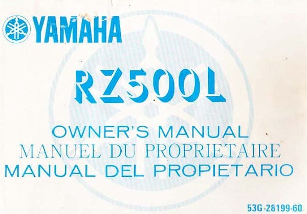 RZ500L 53G Owners Manual