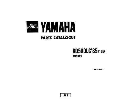 RD500 1GE Parts Catalogue Official Parts Catalogue for RD500 1GE